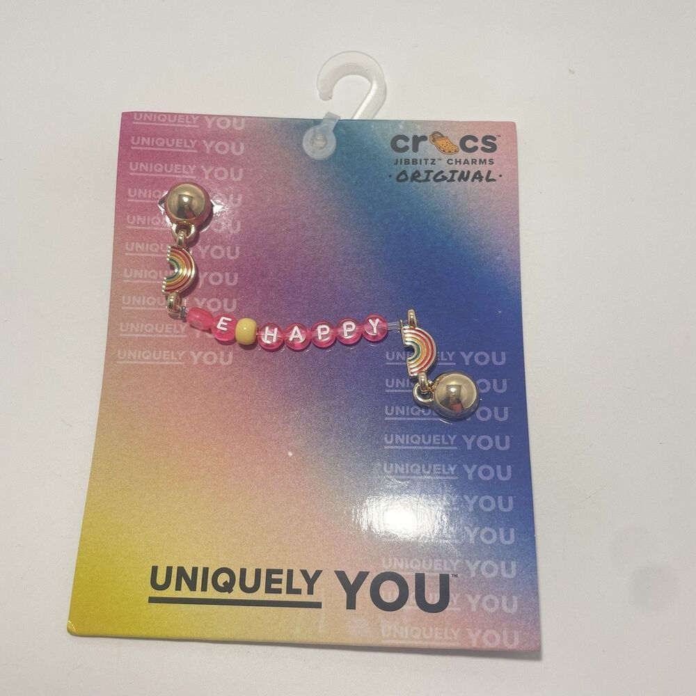 CROCS Jibbitz [ Be Happy Chain ] Genuine Crocs Brand New - Picture 3 of 6